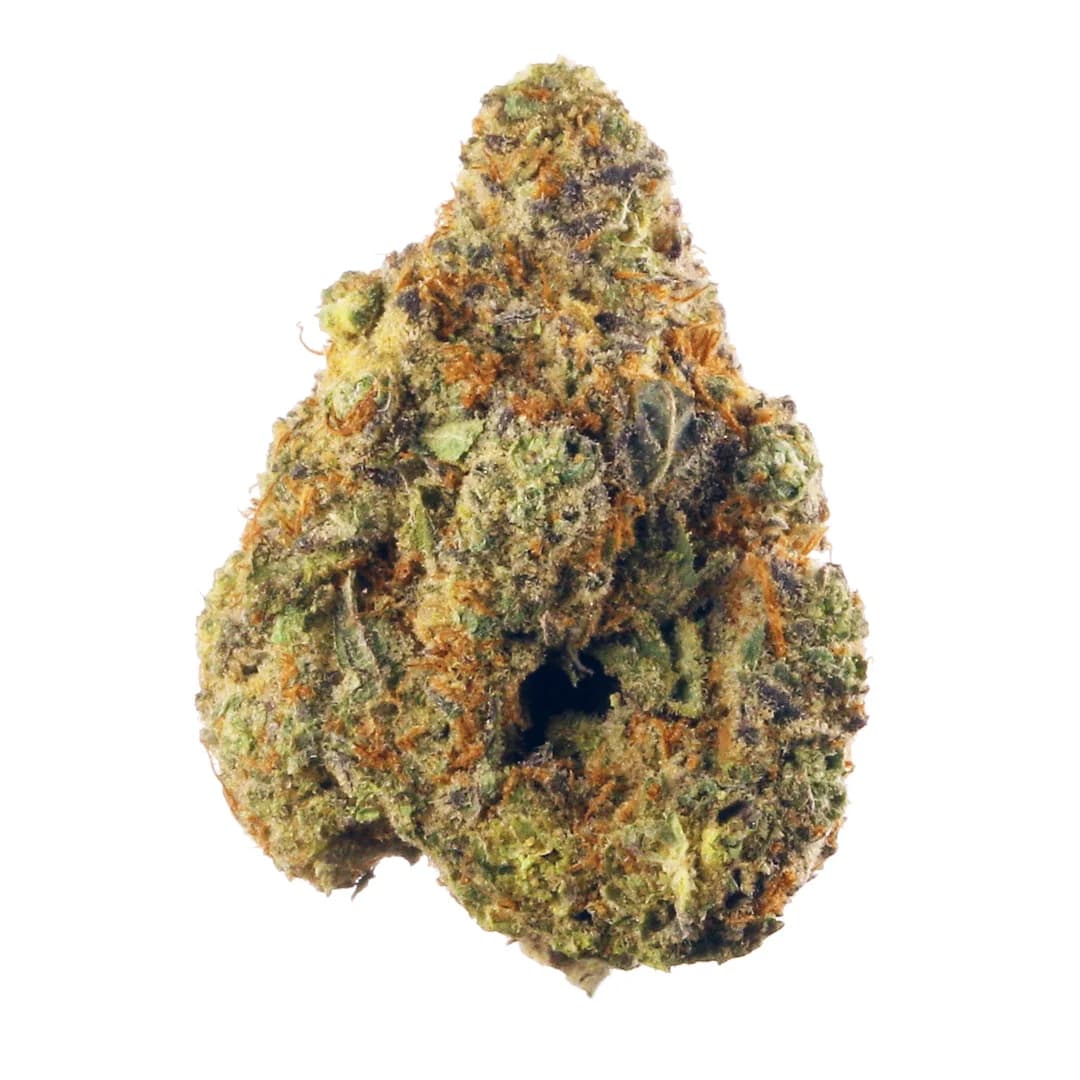 Illustrative cannabis photo from Leafly; not a verified Afghani specimen