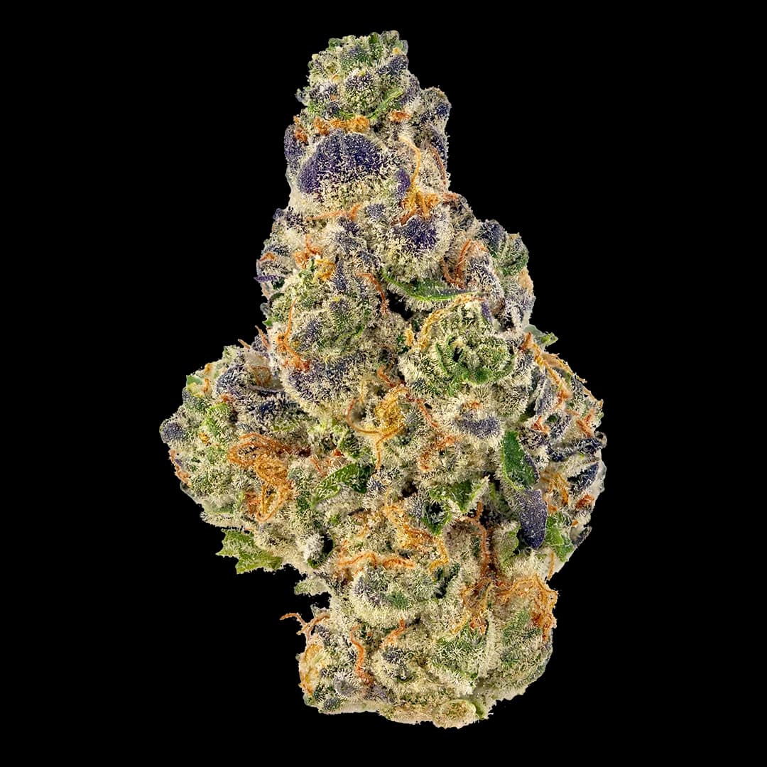Illustrative cannabis photo from Leafly; not a verified LA Confidential specimen
