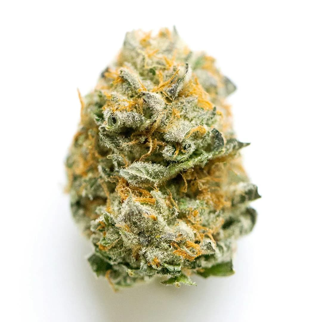 Illustrative cannabis photo from Leafly; not a verified RS11 specimen