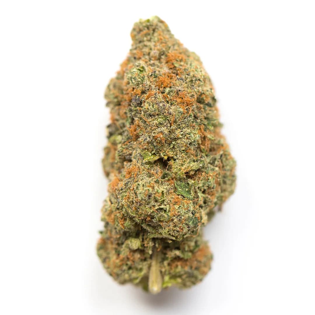 Illustrative cannabis photo from Leafly; not a verified Strawberry Banana specimen